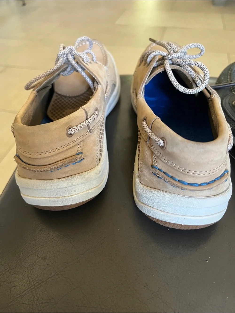 Men's Boat Shoes in Tan and Gray Sperry
